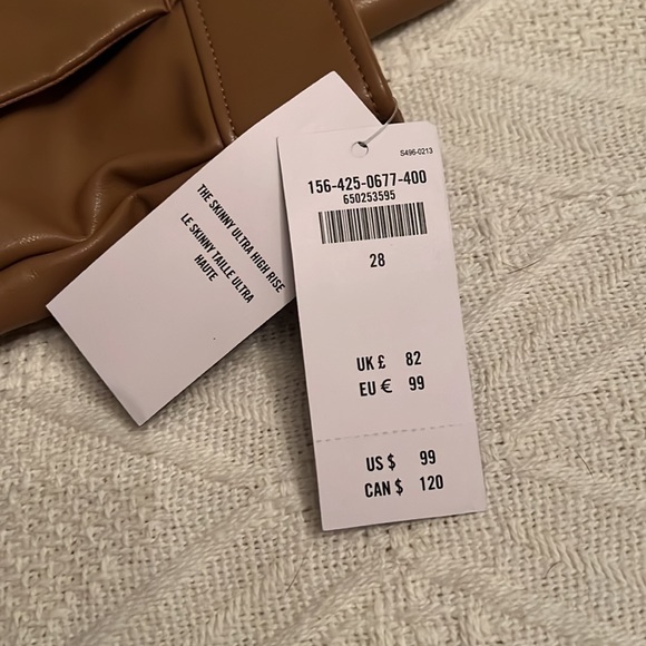 Skinny Ultra High Rise Faux Leather Pants - Picture 3 of 6